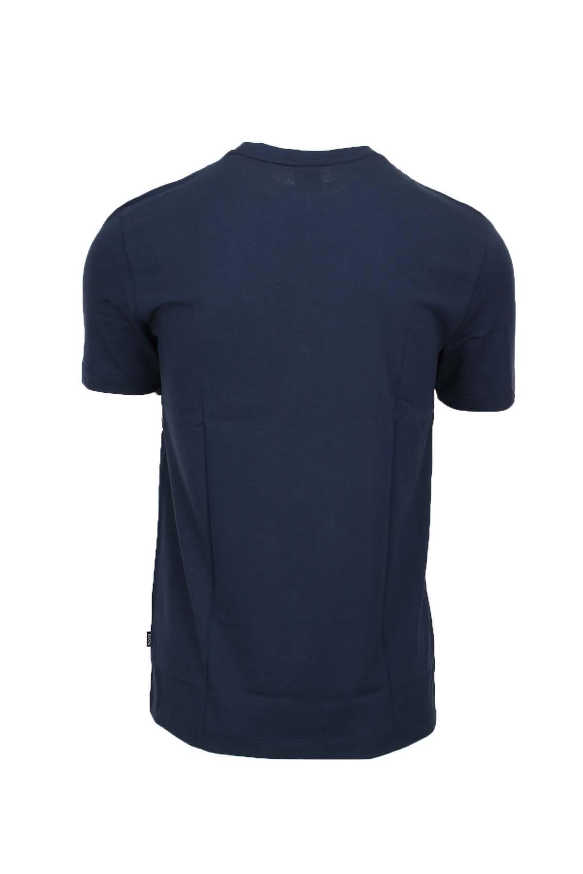 T-shirt mezza manica in cotone con logo Boss 