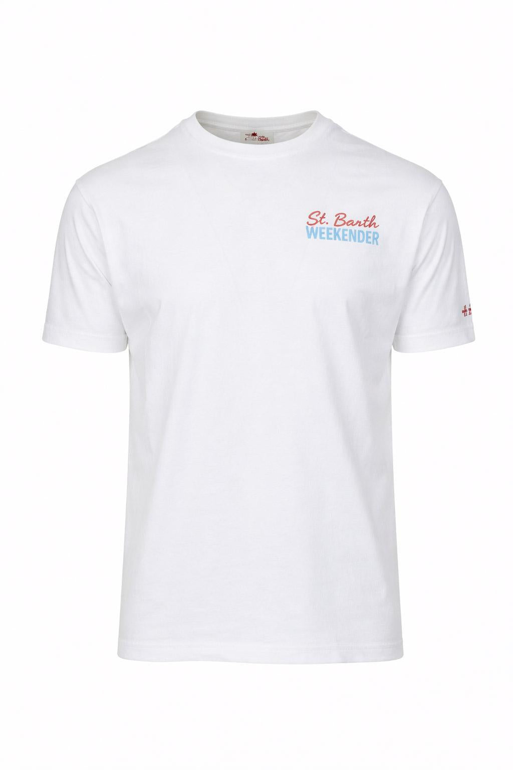 Tshirt Uomo in Cotone con Stampa Weekender 