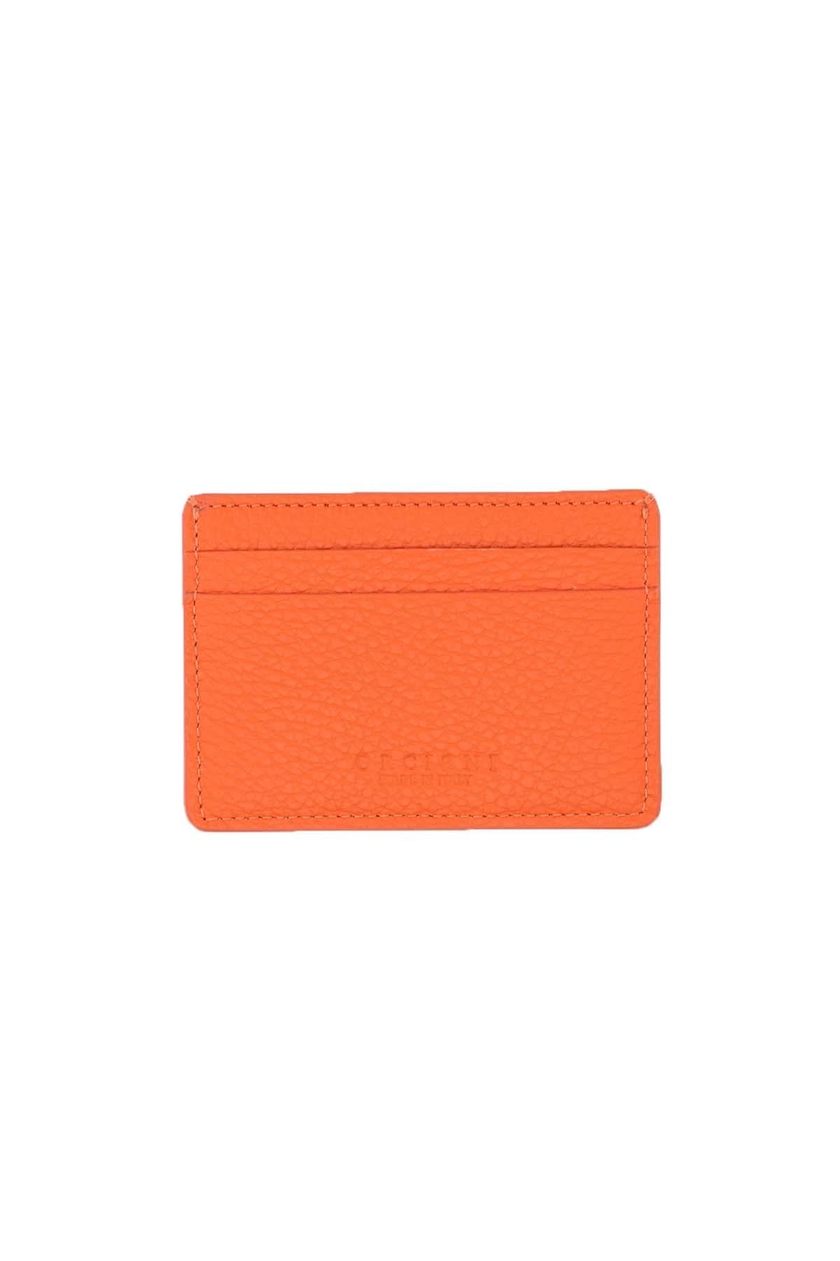 Portacarte in pelle martellata con protezione RFID 