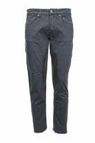 Pantalone 5 tasche con toppe in alcantara 