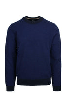 Maglia girocollo in lana e cotone. 
