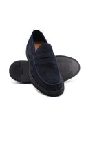 Mocassini in camoscio con suola in gomma 