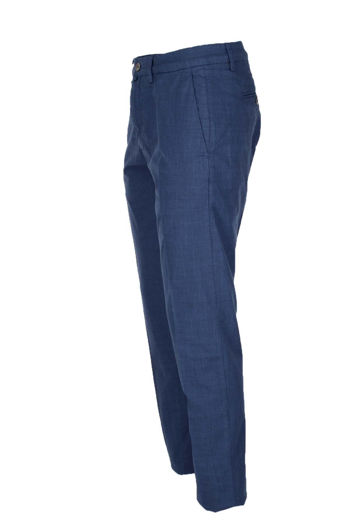 Pantalone chino tasche america in cotone e lino 