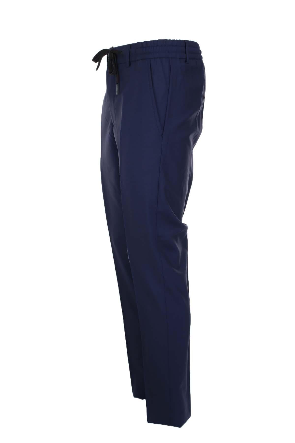 Pantalone in fresco di lana con coulisse elastico 
