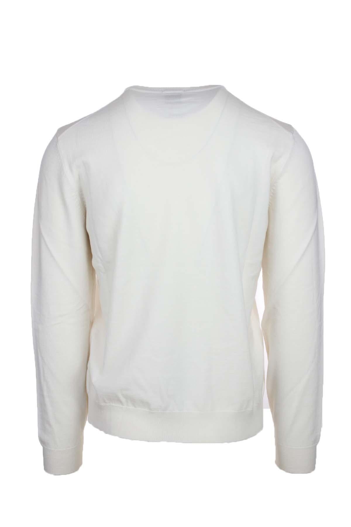 Maglia girocollo in lana con logo BOSS 