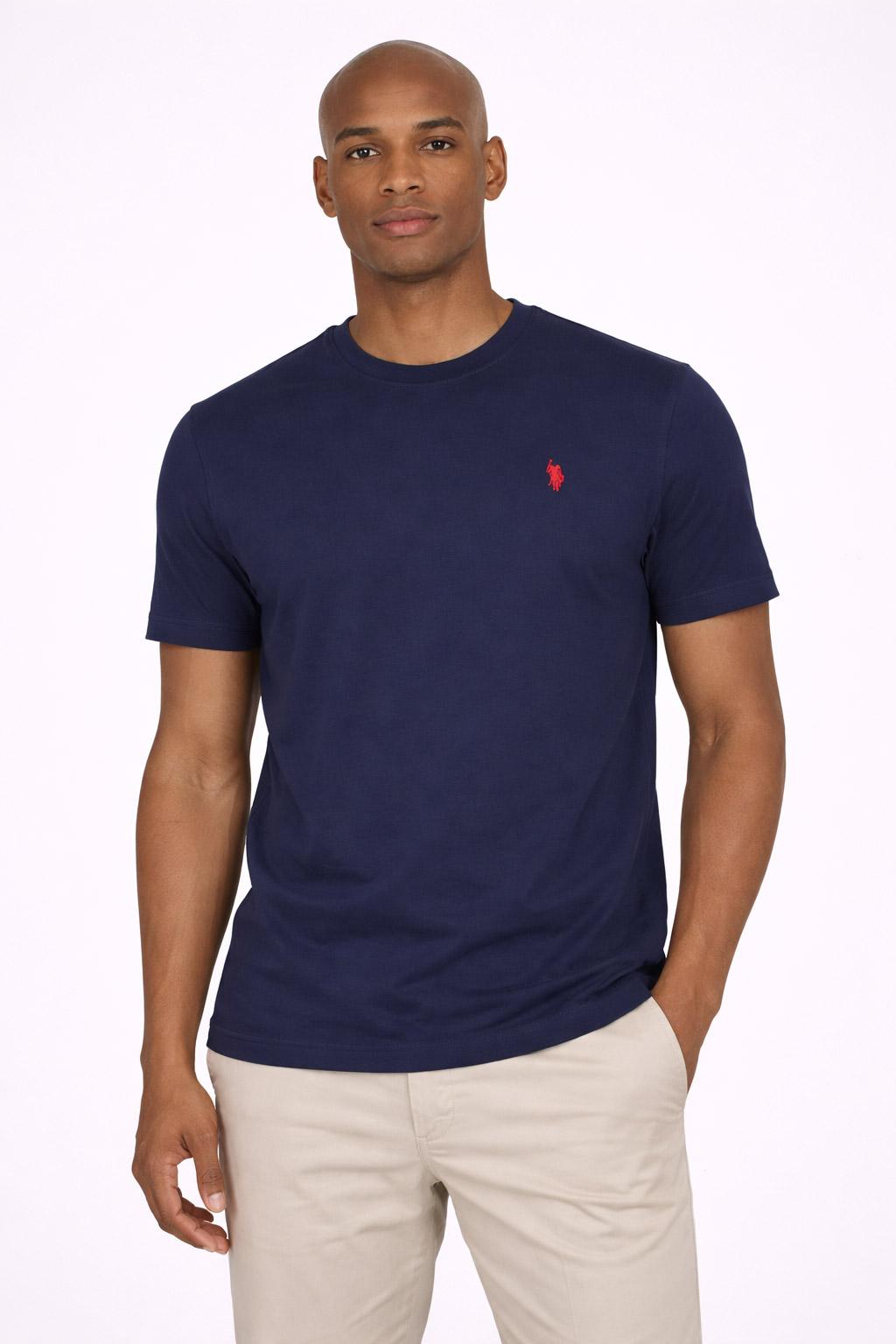 T-shirt uomo in cotone piquet con logo 