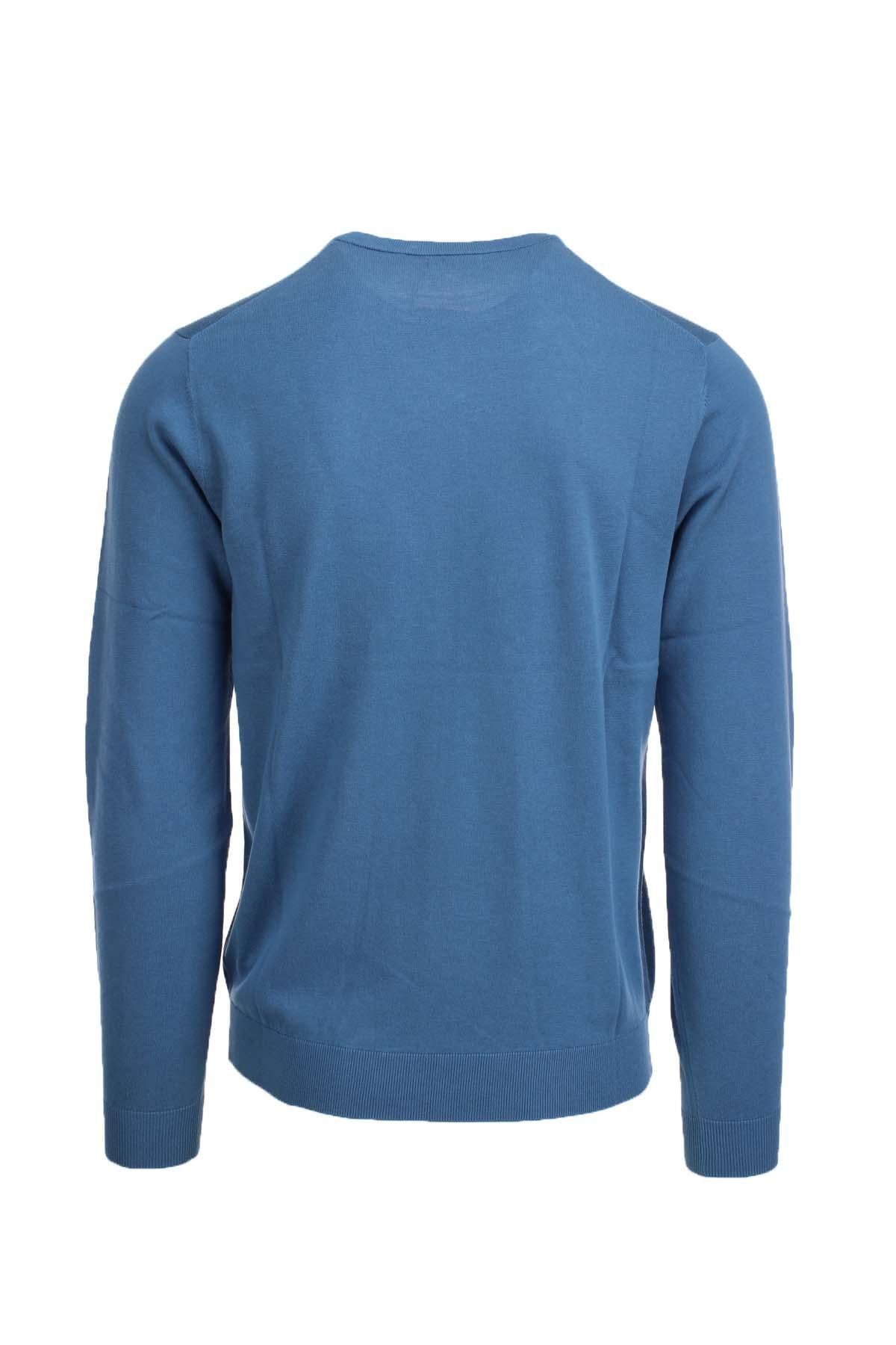 Maglia pullover girocollo in filo di cotone 