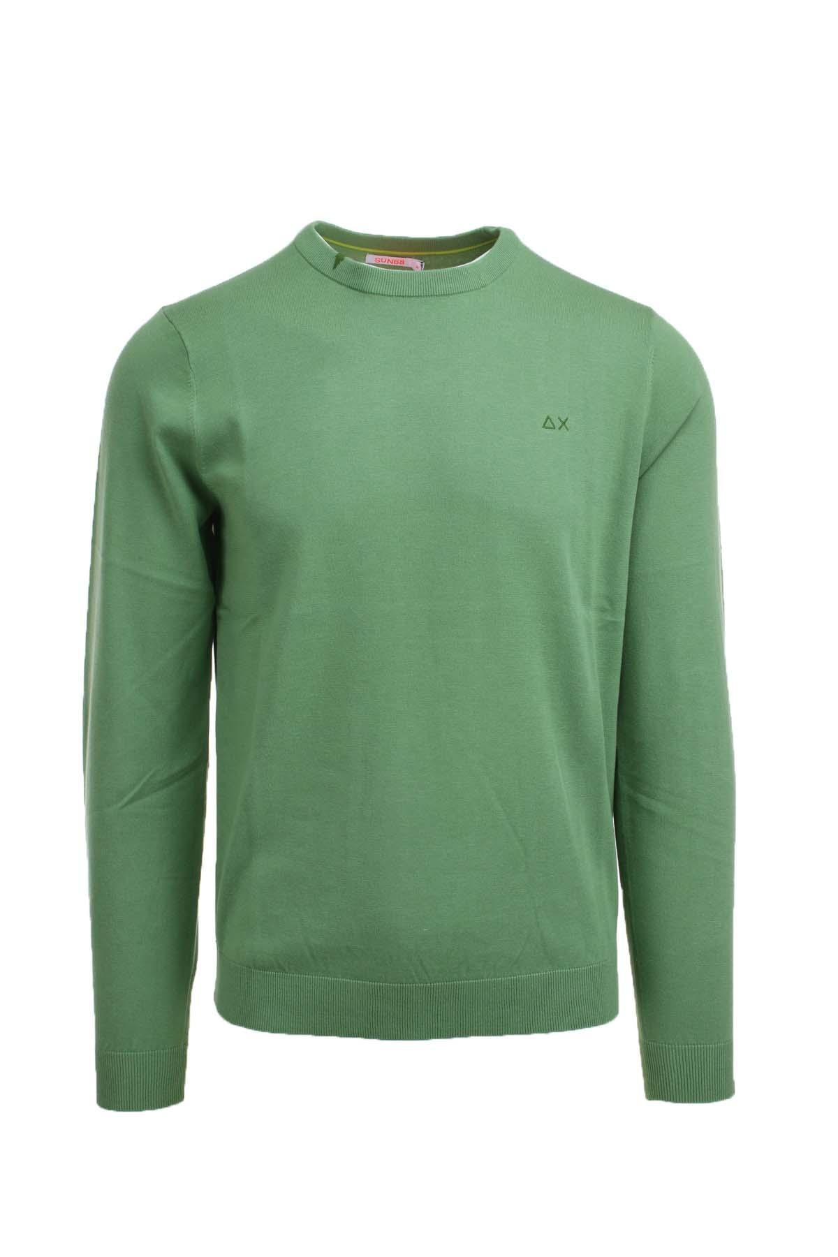 Maglia pullover girocollo in filo di cotone 