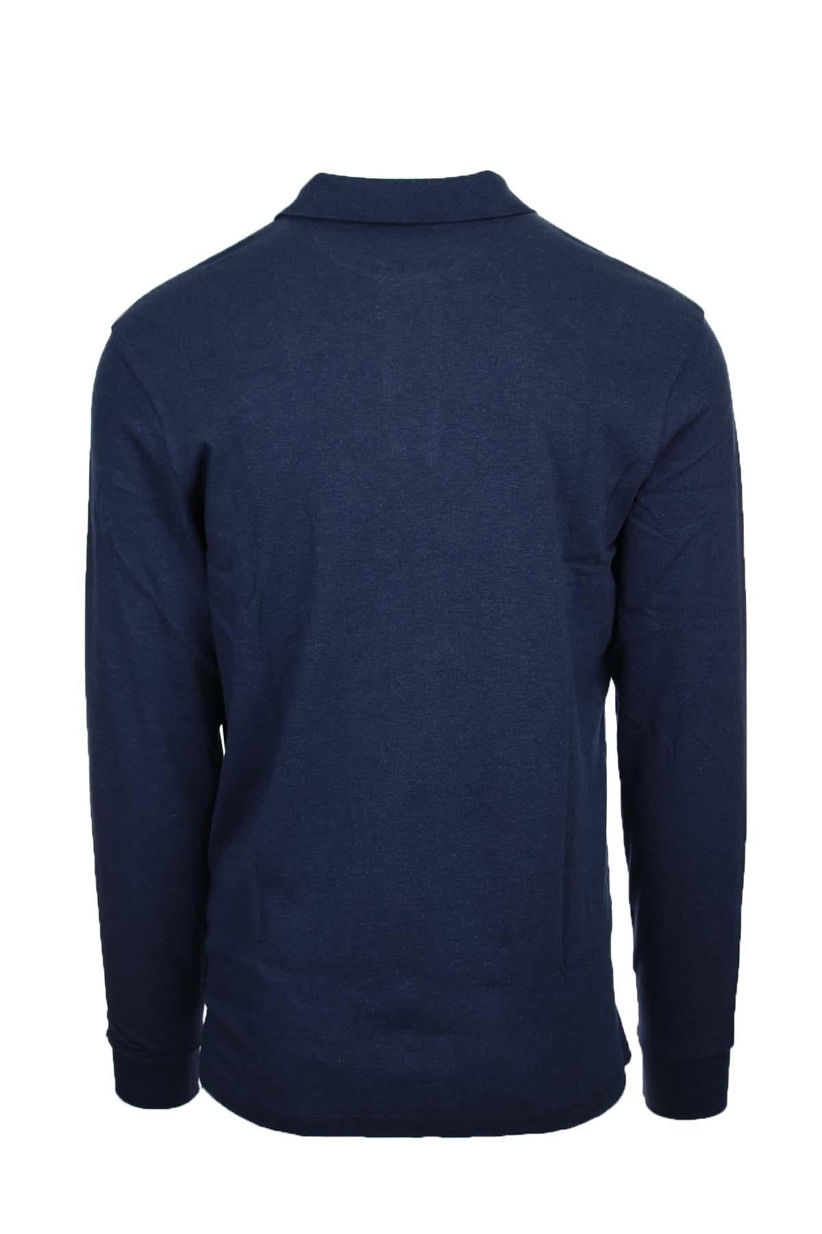 Polo manica lunga in jersey con logo 