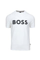 T-shirt mezza manica in cotone con maxi logo Boss
