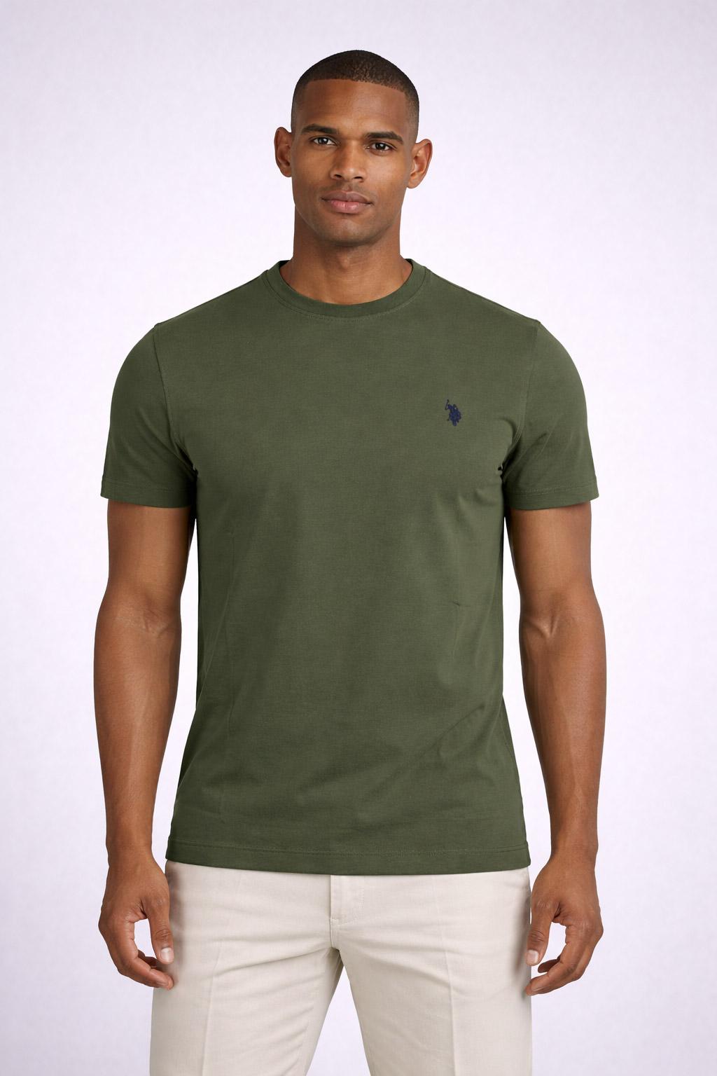 T-shirt uomo in cotone piquet con logo 