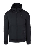 Felpa zip in neoprene con cappuccio 