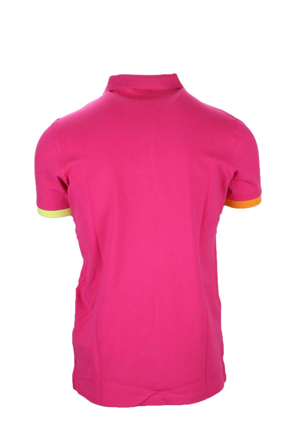 Polo mezza manica con profili in colorati 