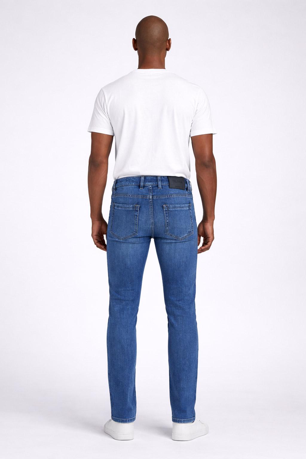 Jeans Uomo 5 Tasche Denim Stretch Slim 