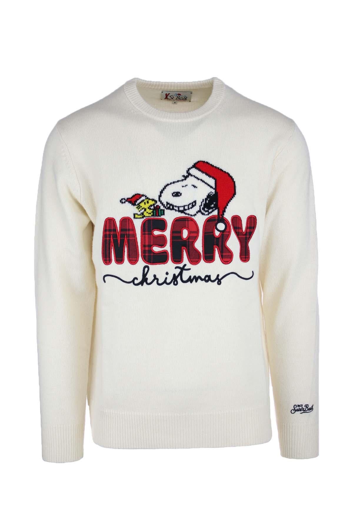 Maglia in lana cachemire Merry Christmas Peanuts 