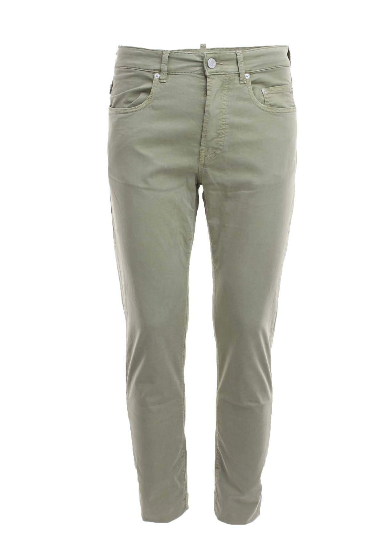 Pantalone in raso cotone 5 tasche 