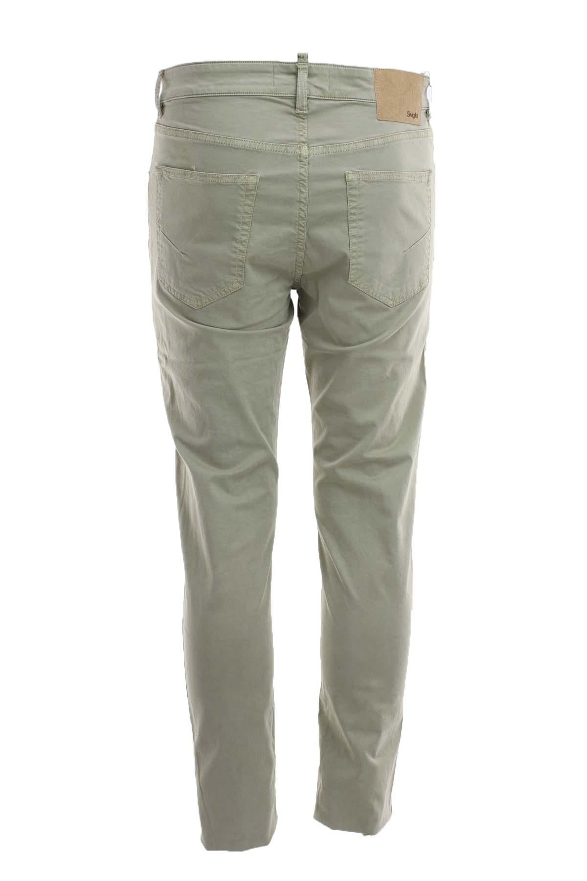 Pantalone in raso cotone 5 tasche 