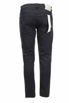 Pantalone 5 tasche con toppe in alcantara 