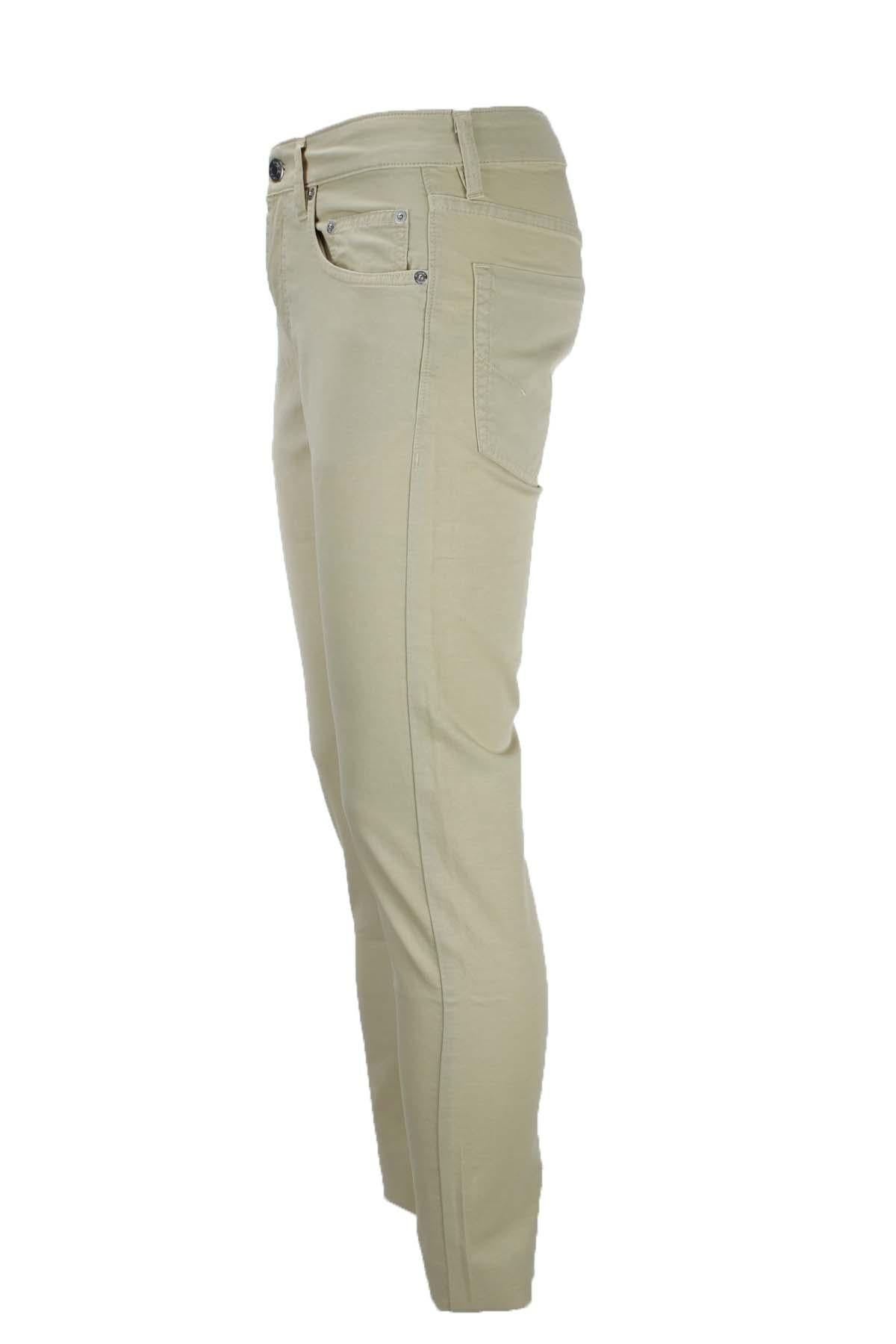 Pantalone 5 tasche in cotone lino 