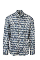 Camicia fantasia in tessuto tecnico 