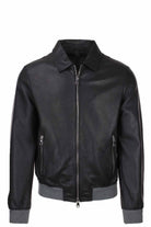 Giubbotto in pelle microforata 