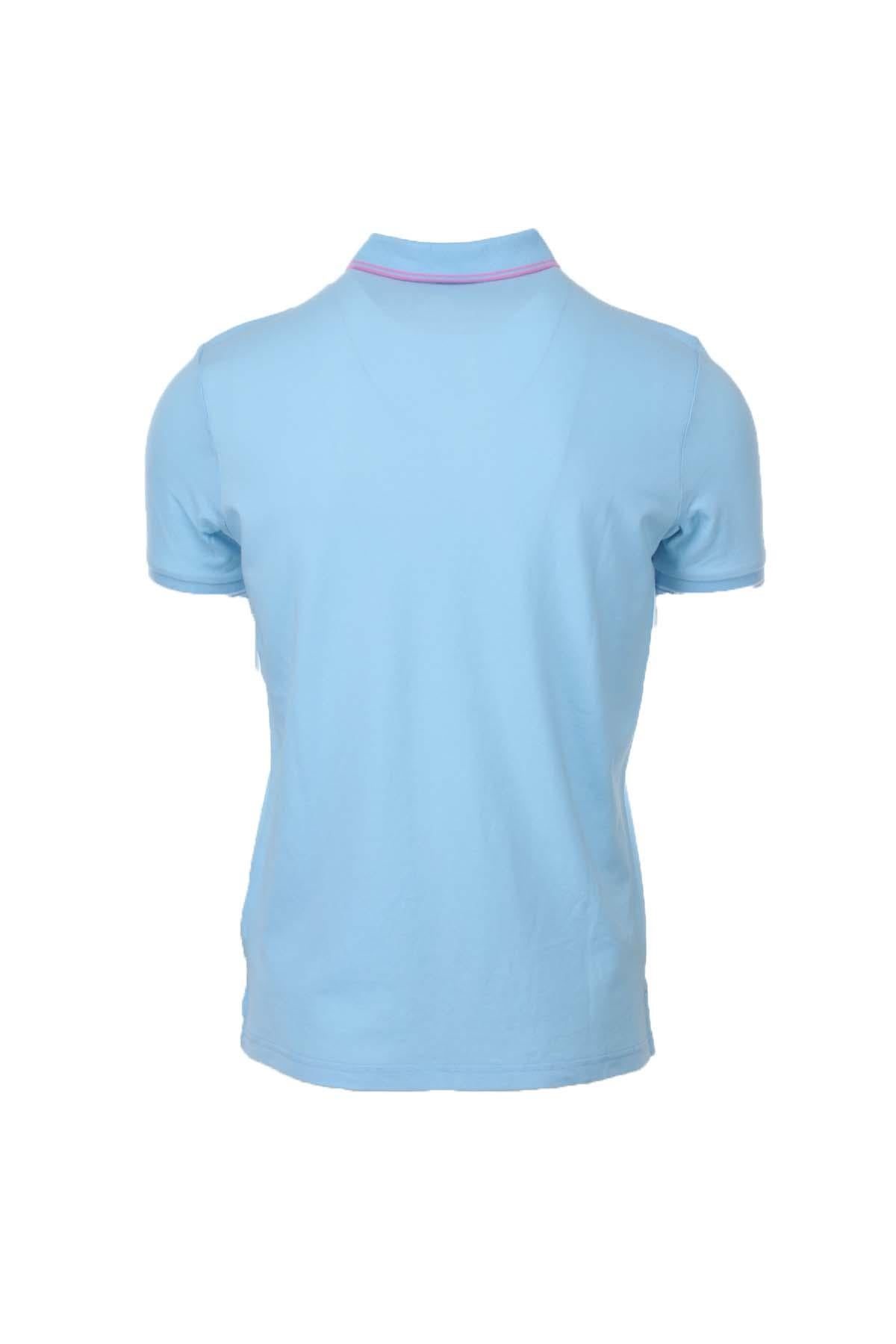 Polo mezza manica con profili in contrasto 