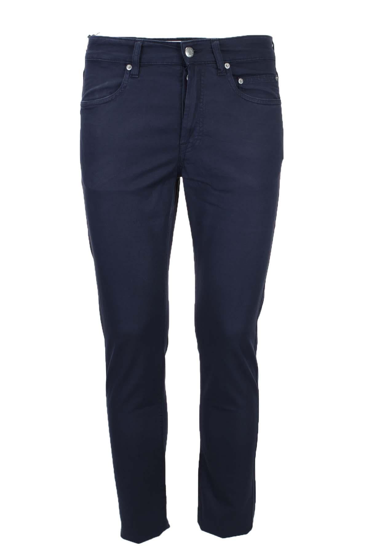 Pantalone 5 tasche in cotone lino 