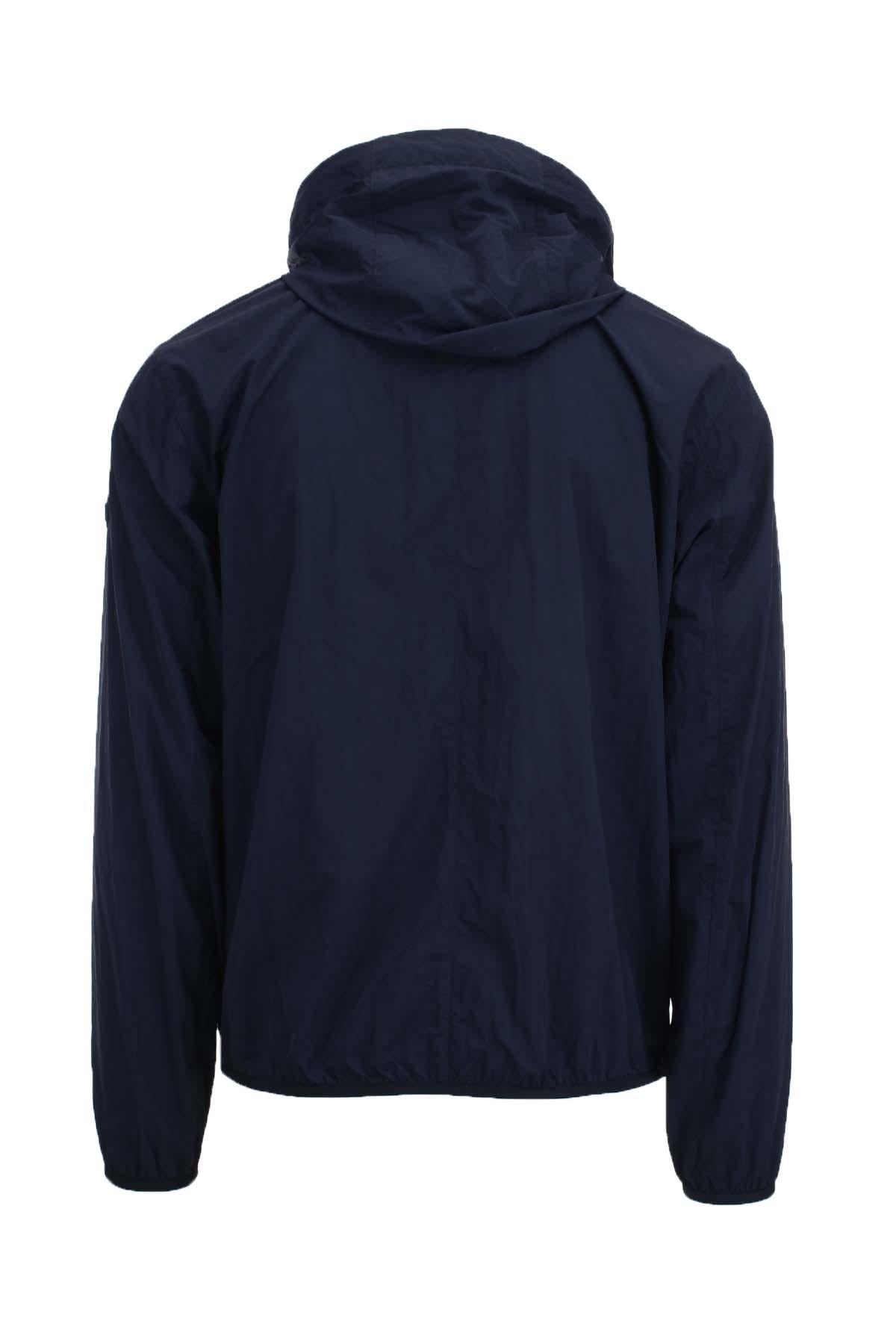 Giubbotto in nylon stropicciato con cappuccio 