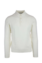 Maglia polo 3 bottoni in lana 