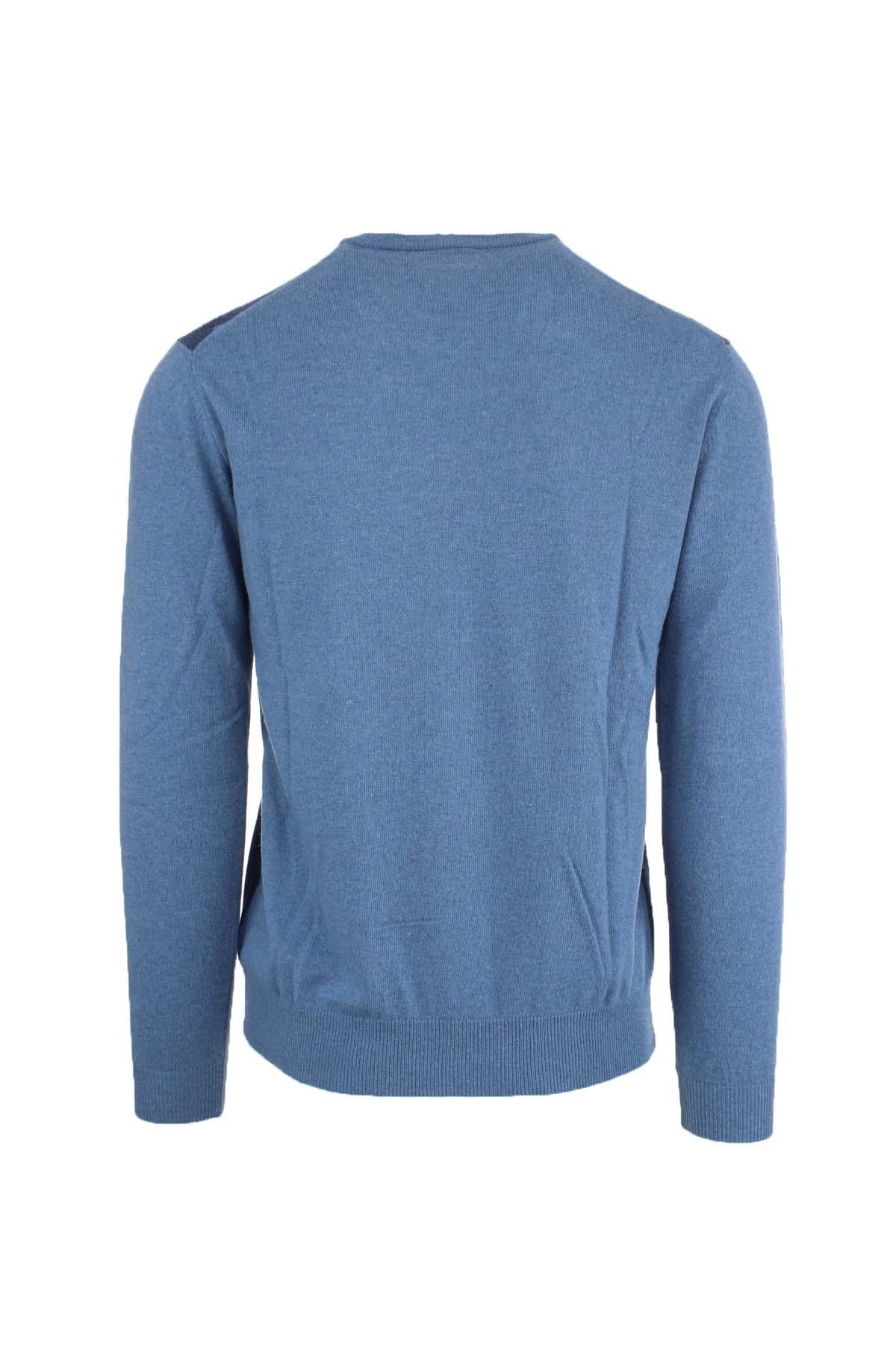 Maglia in lana girocollo a rombi 