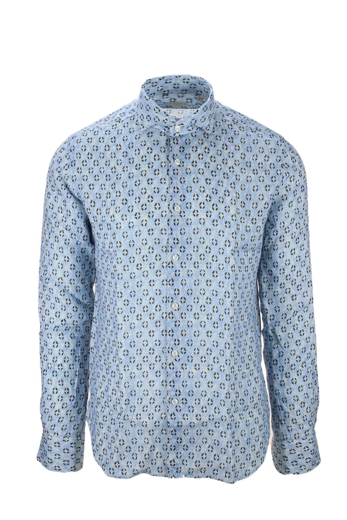 Camicia in lino fantasia 