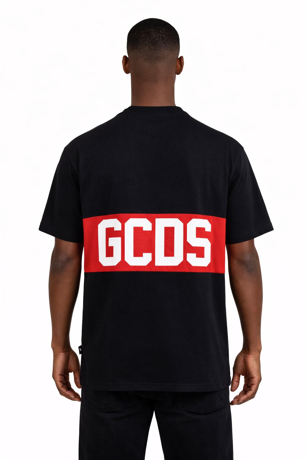 T-Shirt mezza manica Uomo Banda Logata Fronte Retro 