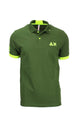 Polo mezza manica con dettagli e logo fluo