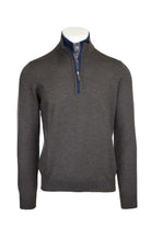 Maglia lupetto con zip e bottoni 