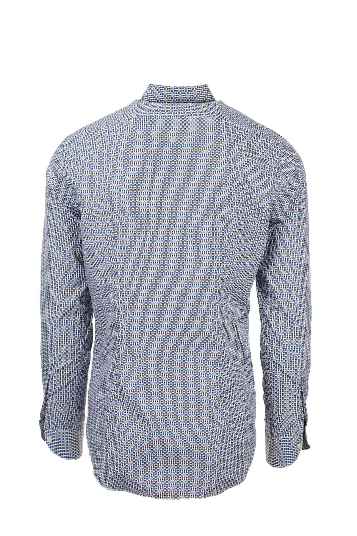 Camicia in cotone microfantasia 