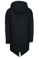 Parka con cappuccio e vera pelliccia 