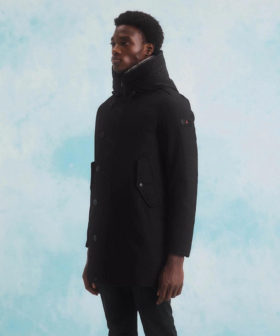 Parka con cappuccio e vera pelliccia 