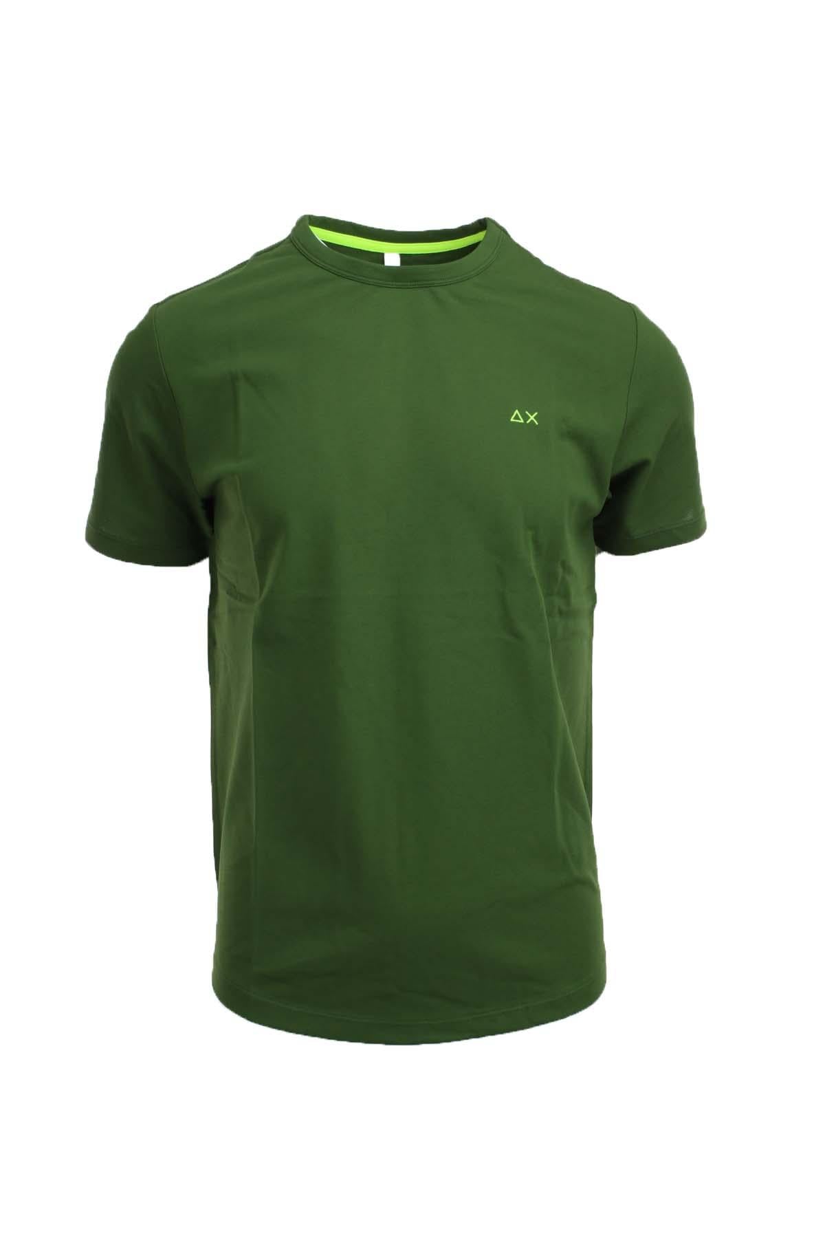 T-Shirt in cotone piquet dettagli fluo 