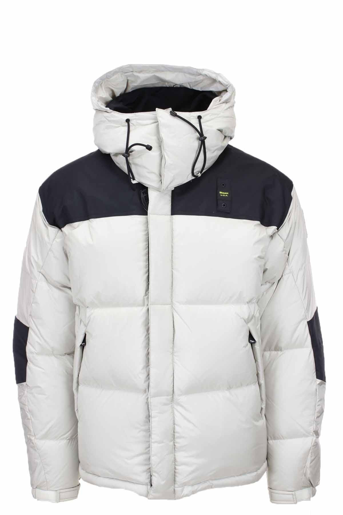 Piumino oversize bicolore 