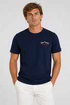 Tshirt Uomo in Cotone con Ricamo Gin Tonic 