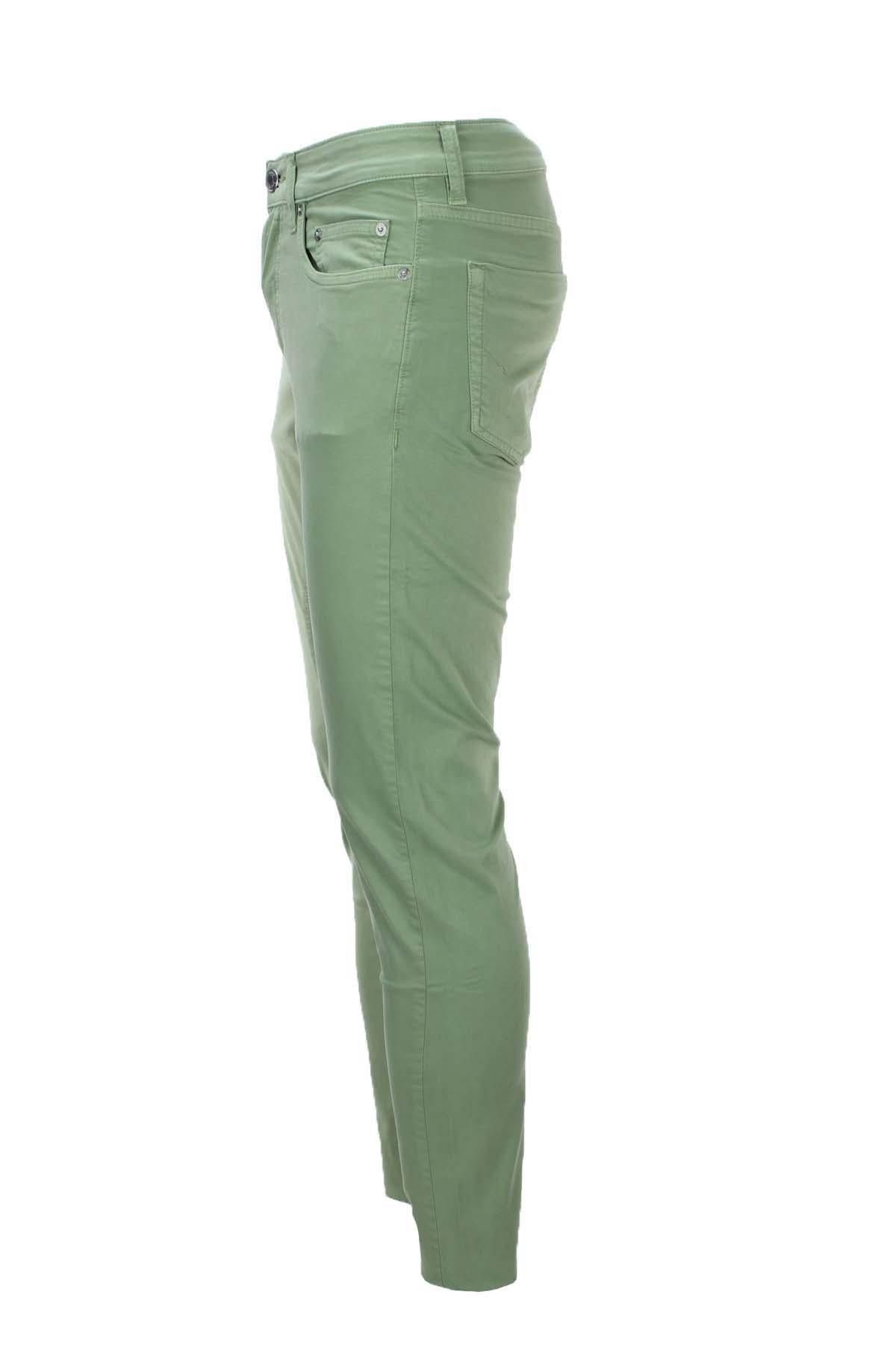 Pantalone in cotone 5 tasche con toppe 