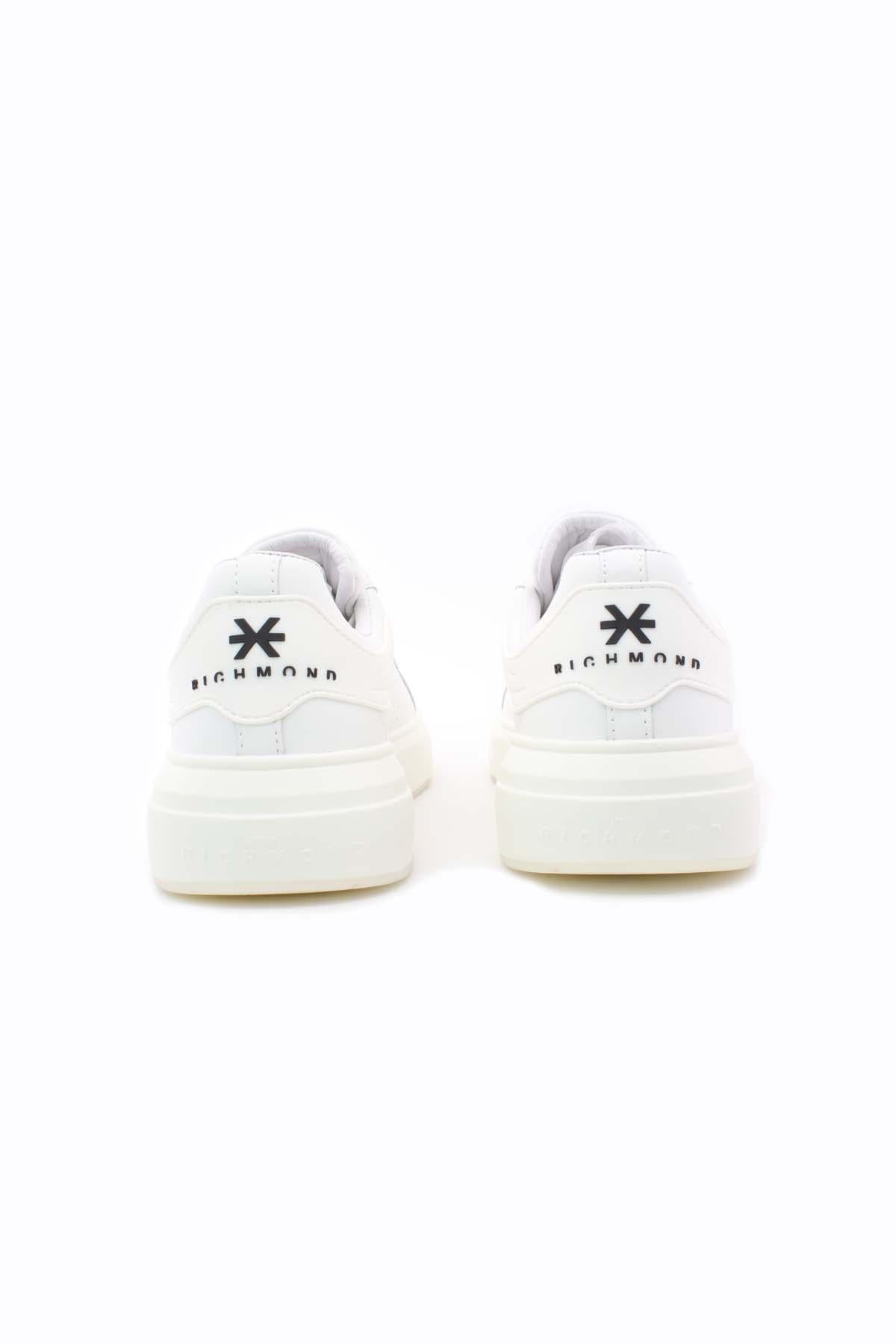 Sneaker in pelle liscia con logo in contrasto Richmond 