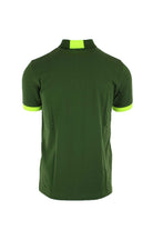 Polo mezza manica con dettagli e logo fluo 