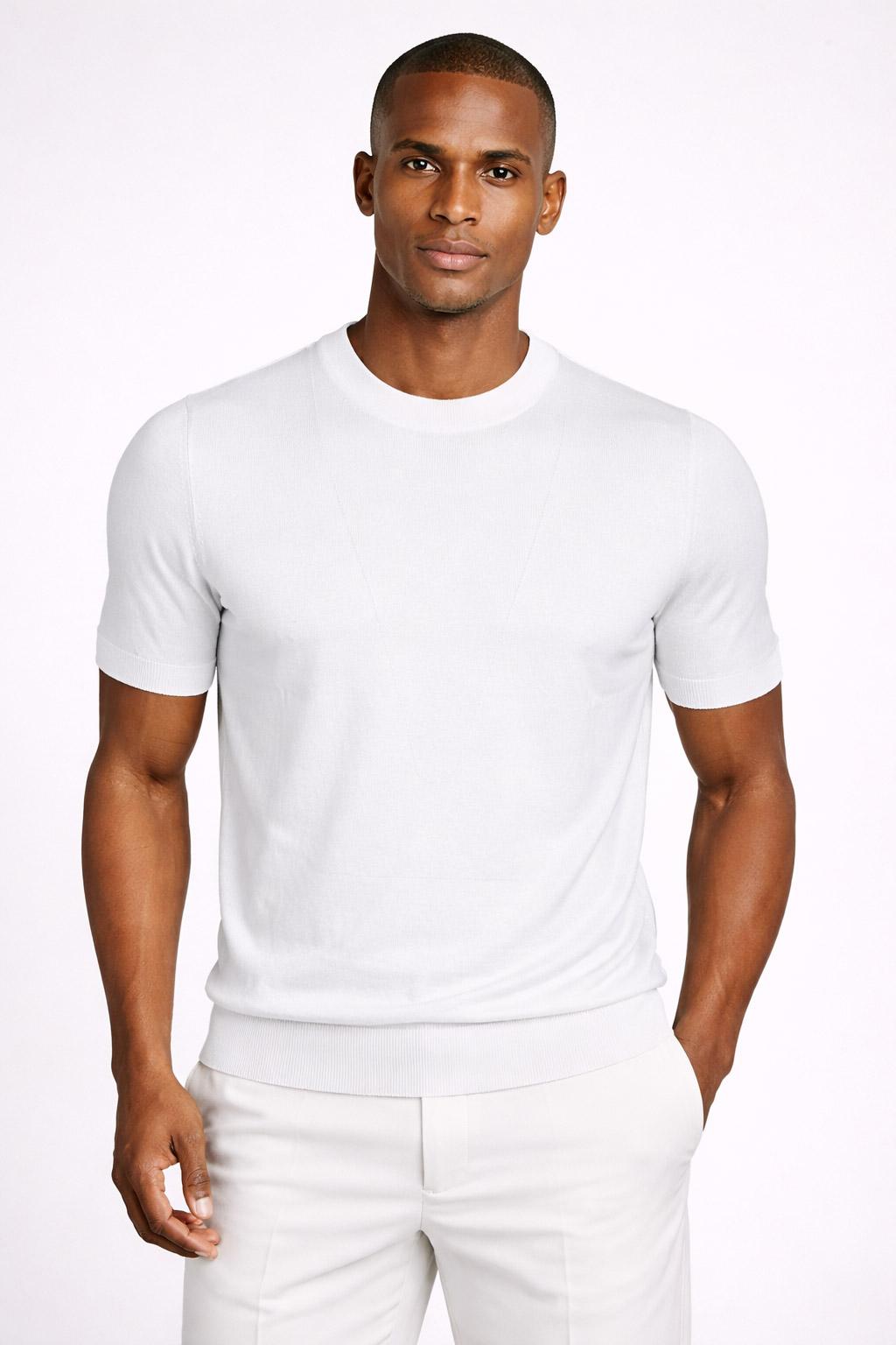 Maglia Uomo Girocollo in Cotone mezza manica 