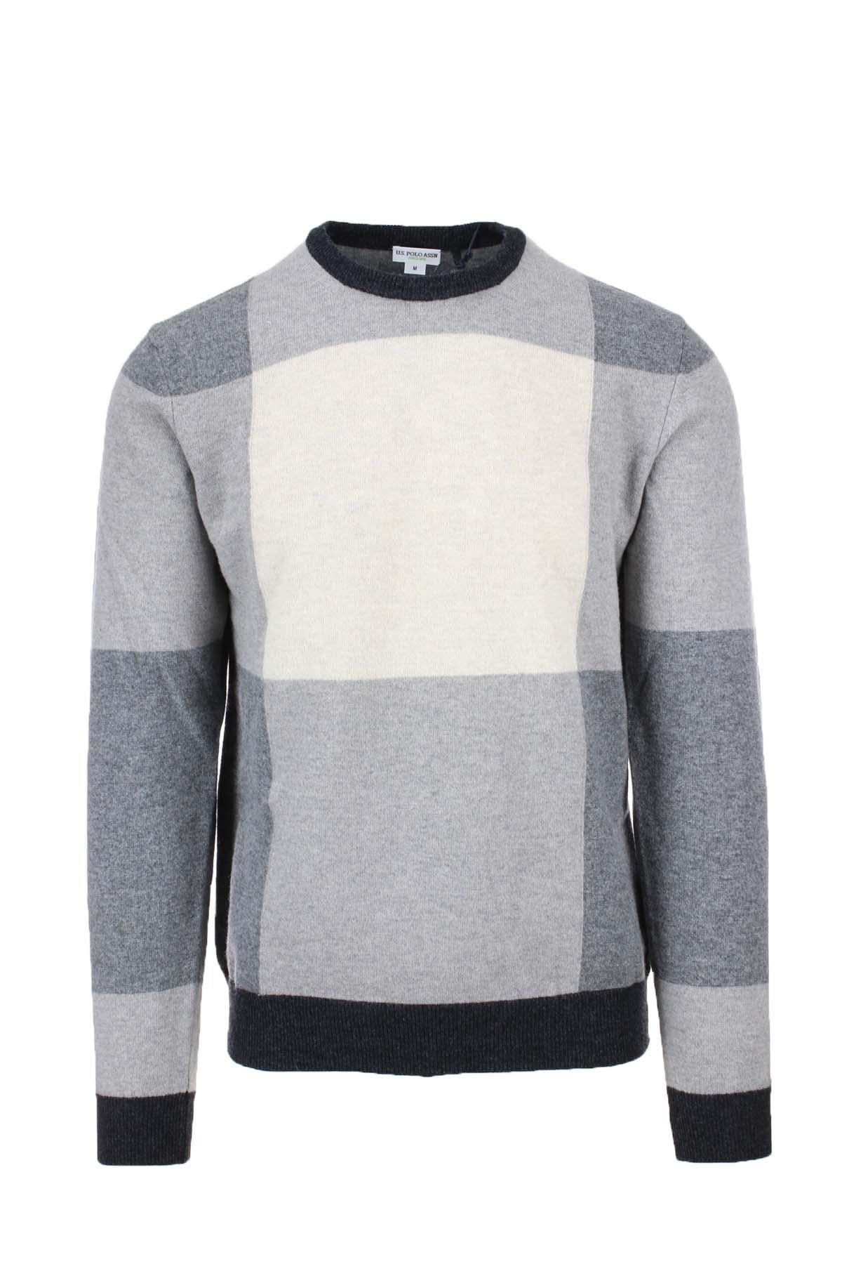 Maglia pullover girocollo a quadri 