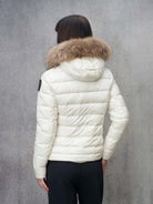 Piumino con cappuccio bordato in pelliccia Arcadia 