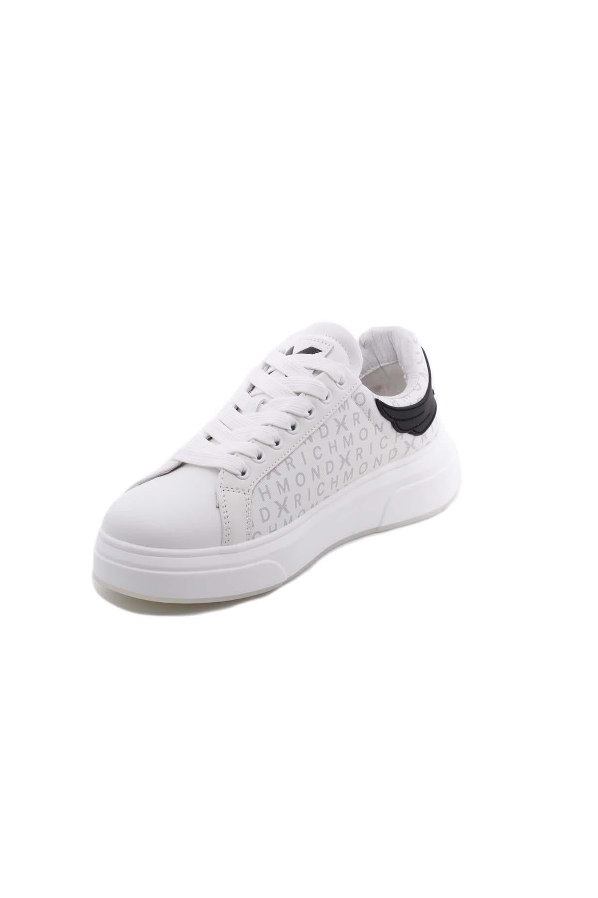 Sneaker in pelle con monogramma John Richmond 