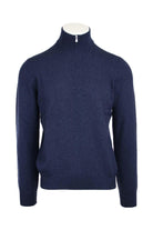 Lupetto zip in lana e cachemire 