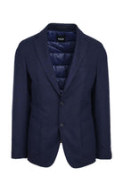 Giacca blazer in lana con trapunta interna 