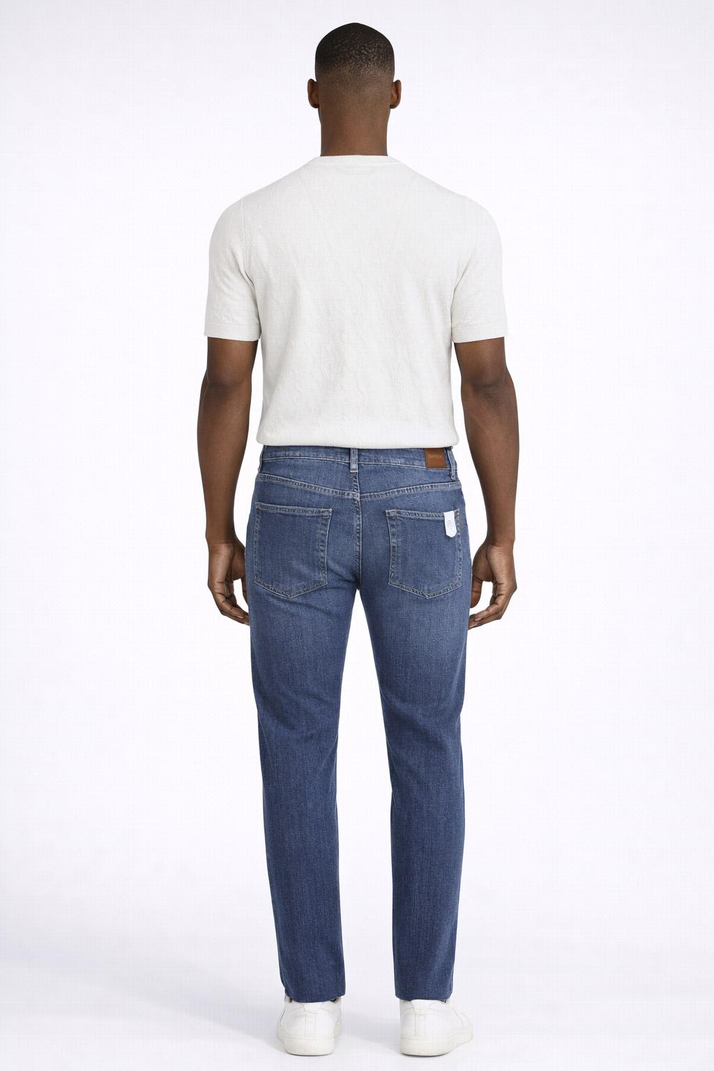 Jeans Uomo 5 Tasche Denim Stretch 